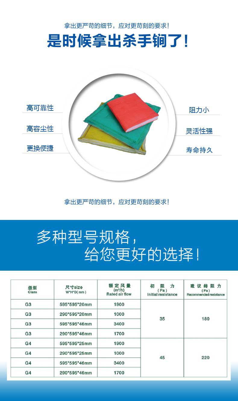 捷霖鐵絲過(guò)濾板擁有高可靠性、高容塵性、更換便捷、阻力小，壽命長(zhǎng)等產(chǎn)品特色